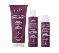 LUXEOL - Protocole Epaississant - +35% D'Epaisseur Dès la 1ère Utilisation* - Efficacité Prouvée - Shampoing + Conditionneur + Sérum - Fabriqué en France - Pour Cheveux Fins - 200ml, 150ml, 100ml