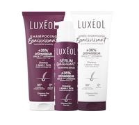 LUXEOL - Protocole Épaississant - Cheveux Normaux- +36% D'Epaisseur Immédiatement*- Shampooing + Après-Shampoing + Sérum - Fabriqué en France
