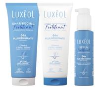 LUXÉOL - Protocole Fortifiant - Cheveux Fragiles & Cassants au Brossage | Renforce, Protège & Réduit la Casse - Shampooing & Après-Shampoing (2x200ml) + Sérum (100ml) - Fabriqués en France