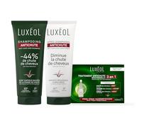 Luxéol - Routine Antichute Réactionnelle 3-en-1: Shampooing, Après-Shampooing & Traitement - Chute de Cheveux - Réduit la Chute - Résultats Cliniquement Prouvés - Cheveux Renforcés