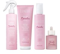 LUXÉOL - Routine Boucles Définition Parfaite - Définit, Fixe & Ravive | Routine Boucles - Spray Refresh + Crème de Soin + Gelée + Huile (50ml - 250ml selon produits) - Fabriqués en France