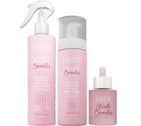 LUXÉOL - Routine Boucles Refresh Express - Ravive, Redéfinit & Discipline | Produits Sans Rinçage Boucles - Spray Refresh (250ml) + Mousse (200ml) + Huile (50ml) - Fabriqués en France