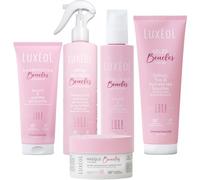 LUXÉOL - Routine Boucles Superbes - Hydrate, nourrit, définit & fixe. | Routine Boucles - Shampooing + Masque + Spray + Crème de soin + Gelée (200 ou 250 ml selon produits) - Fabriqués en France.
