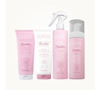 LUXÉOL - Routine Boucles Volume & Légèreté - Nettoie, Hydrate & Définit les Boucles - Shampooing (200 ml) + Après-Shampooing (200 ml) + Spray Refresh (250 ml) + Mousse (200 ml) - Fabriqués en France