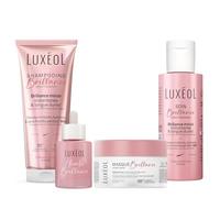 LUXÉOL - Routine Brillance - Effet Miroir Instantané & Longue Durée* | 96h d'Hydratation & de Brillance* - Shampooing, Masque & Soin (3x200 ml) + Huile cheveux (50ml) - Fabriqués En France