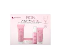 LUXEOL - Routine Cheveux Bouclés - Coffert Format Voyage - Sublime Les Boucles - Limite les Frisottis - Parfum Gourmand - Curly Hair - Shampooing 75ml + Masque + Crème De Soin + Gelée 50ml