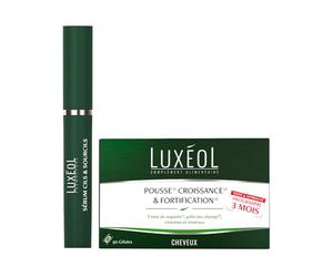 LUXÉOL - Routine Cils & Sourcils - Sérum & Complément Alimentaire | Sérum Cils & Sourcils (10ml) Cliniquement Prouvé + Gélules Pousse, Croissance & Forfication (90 gélules) - Fabriqué en France