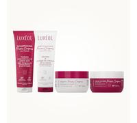 LUXÉOL - Routine Frisés Crépus - Hydrate, Nourrit & Définit les Boucles - Shampooing (250 ml) + Après-Shampooing (250 ml) + Masque (250 ml) + Crème de Soin (250 ml) - Fabriqués en France