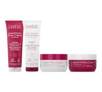 LUXÉOL - Routine Frisés Crépus - Hydrate, Nourrit, Définit. | Pour Cheveux Texturés - Shampooing & Après-Shampoing (2x250ml) + Masque & Crème de Soin (2x250 ml) - Fabriqués en France.