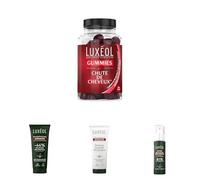 LUXEOL- Routine Gummies Anti-Chute In & Out- Gummies Chute de Cheveux + Shampooing & Après-Shampooing Anti-Chute + Spray Anti-Chute Réactionnelle- Aide à Réduire la Chute- Fabriqué en France