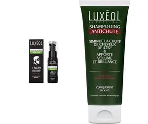 LUXÉOL - Sérum Barbe Pousse - Densité & Epaisseur - Aide À La Pousse De La Barbe & Amélioration Du Poils - Fabriqué En Europe - 60ml & Shampooing Antichute - Volume & Brillance - 200ml