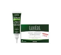 LUXEOL - Sérum Pousse 50 ml + Complément Alimentaire Cheveux Pousse Croissance & Fortification (Programme 3 Mois, 90 Gélules) - Augmente Densité Capillaire & Favorise La Pousse(1) - Fabriqué En France