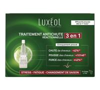 Luxéol Traitement Antichute Réactionnelle 3en1 Ampoules 14x7ml
