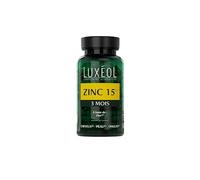 LUXÉOL - Zinc 15(1) - Complément Alimentaire - Maintien Cheveux Ongles & Peau Normaux(2) - Apporte 15mg De Zinc Par Dose Journalière - Programme 3 Mois - Fabriqué En France - 90 Gélules