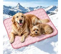 Luxeon Tapis, Gel Naturel Sans Gel, Elle Refroidit à 3-4°c En Quelques Minutes, Pliable Et Lavable En Machine, Convient Aux Chats Et Aux Chiens De Toutes Tailles, Idéal Pour Les Sorties (Pink S)