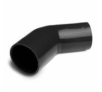 LUXERAD, Tuyau d'embrayage, tuyau flexible en silicone, connecteur droit en silicone, 45 degrés, 45 - ID50 mm, longueur 102 mm, 4 couches, intercooler tuyau d'aspiration (50 mm, noir)