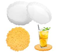 Luxeu Moule Resine Eepoxy, 4 Pièces Moule Resine Dessous de Verre, Réutilisable et Lavable, pour Makesous-Verres, Bougeoirs, Projets de Bricolage, Décors