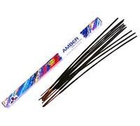 Luxflair bâtonnets d'encens Ambre, Set de 10 Paquets de 8 bâtonnets d'encens (80 pièces), Longue durée d'incandescence d'env. 45min chacun