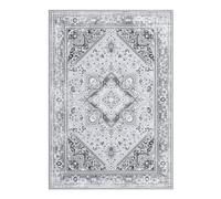LuxFocus Adirondack Collection Tapis décoratif à motif médaillon oriental qui ne perd pas ses poils et facile d'entretien, idéal pour les zones à forte circulation dans le salon, la chambre à coucher,
