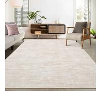 LuxFocus Tapis de Salon Moderne 160 x 230 cm, Tapis de Chambre Lavable en Machine, Grand Tapis Antidérapant Pliable pour Bureau, Salle à Manger, Beige