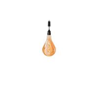 LUXFORM-Suspension en verre forme ampoule Raindrop LED à pile diamètre 16 x H 28,5 cm