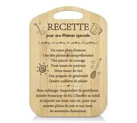 LUXHOMY Cadeau Maman, Cadeau Maman Noel Planche à Découper en Bambou Naturel, Cadeaux Mere Cuisine Original, Cadeaux Mère Anniversaire Original