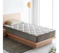 LUXIABED Matelas 90X200 Mousse à Mémoire Réversible Hiver/Été Individuel Anti-Acariens et Respirant Noyau Flexible Ferme Moyenne Couleur Gris Modèle Elixir Épaisseur 26 cm