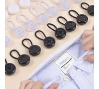 Luxiremi Lot de 12 rallonges de col de chemise, boutons non métalliques, extenseurs élastiques pour robe, chemise, peuvent être utilisés comme boutons de manchette, 3 couleurs