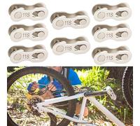 Luxiremi Lot de 16 maillons de chaîne de vélo, 11 vitesses, fermoir de chaîne de vélo pour chaîne de 6, 7, 8, 10 vitesses
