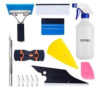 Luxiv Car Window Tint Application Tools Kit, 9 Pcs Vehicle Glass Protective Film Installing Tool Car Window Film Squeegee Automotive Film Scrapers Window Tint Tools