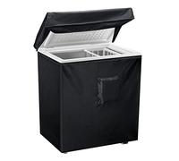 Luxiv Housse de congélateur coffre noire, imperméable, compacte pour congélateur de 1 m³, poche à fermeture éclair, sangle