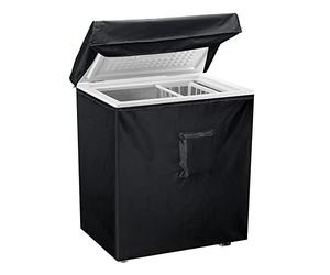 Luxiv Housse de congélation coffre noire, imperméable, 101,6 x 63,5 x 9,5 cm, compacte pour congélateur coffre de 2,1 m³, couverture complète avec couvercle supérieur pour ouverture, poche à fermeture