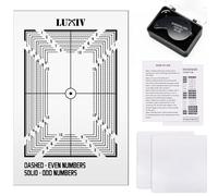 Luxiv Kit d'outils de centrage de cartes avec loupe x30, 2 chiffons de nettoyage, guide de centrage (angle droit)