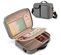 LUXJA Étui de bible pour femme avec emplacements pour stylos amovibles, étui de bible avec plusieurs poches et bandoulière (brevet en attente), gris