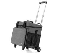 Luxja Sac à roulettes pour Professeur avec Coussin de Support Inférieur, Sac de Professeur avec Chariot Détachable, Gris
