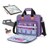 Luxja Sac de Transport pour Tablette Lumineuse A4 et Outils de Peinture de Diamant, Rangement pour Diamond Painting Accessoires, Violet