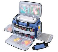 Luxja Sac Machine à Coudre avec Coussin Amovible, Sac pour Machine a Coudre, Sacoche Machine à Coudre pour Accessoires de Coudre, Bleu