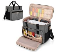 Luxja Sac Machine à Coudre avec Plusieurs Poches, Gris | Étui Machine a Coudre Compatible avec Plupart des Machines à Coudre Standard Brother, Singer et Janome