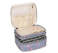 Luxja Sac pour Vernis à Ongles pour Vernis à Ongles et Manucure | Double Couche Étui de Rangement pour Vernis à Ongles Peut Contenir 30 Bouteilles (15 ML - 0,5 FL.oz)
