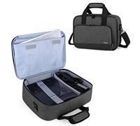 Luxja Sacoche pour Vidéoprojecteur avec Manche pour Ordinateur Portable | Sac pour Optoma, BenQ, Epson et Acer Vidéoprojecteur, Malette pour Vidéoprojecteur, 39.4 CM x 28 CM x 13.5 CM, Noir