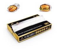 LuxLiv ® Lot de 200 feuilles d'aluminium prédécoupées - Pop-Up - 30,5 x 27,3 cm - Très résistantes - 18 microns - Pour plats à emporter, charcuterie, barbecue et cuisine