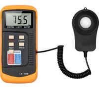 Luxmètre numérique d'éclairement Gamme manuelle 200 à 200 000 Lux Photomètre LCD Luxmètre portatif avec mesure de crête Testeur d'intensité lumineuse pour laboratoires industriels Usines