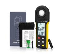 Luxmètre numérique Haute précision -5000A, pla étendue de 1 à 400000 lux, commutateur d'unités Lux/FC, Enregistrement Max/Min, écran intégré, Série Pro(Giallo)