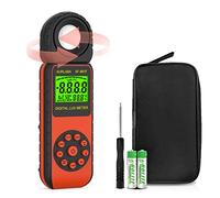 Luxmètre Numérique, Light Meter Plage de Mesure 0,01~400,000 Lux, Illuminomètre Luminosité Testeur avec Capteur de Rotation à 270°, Test de Température, Photomètre Intérieur Extérieur pour Photographe