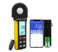 Luxmètre Numérique, Lumen Meter Mesureur de Lumière 0.1~400,000 Lux Foot Candles avec Capteur Rotatif 270º, APP Opération en Un clic, Mesureur de Lumière pour Plantes Film Photographie Lumières LED