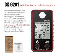 Luxmètre numérique Testeur de température Couleur, luminancemètre, 0,5-300000 lux, Test d'éclairage LED, Appareil Mesure la luminance Photographique pour Maisons, Agriculture et entrepôts(SK-8201)