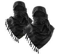 Luxns Foulard Keffieh Shemagh militaire tactique désert 100 % coton, pour homme et femme, taille unique