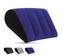 LuxoCare Coussin de Releve Jambe Gonflable Ajustable - Oreiller de Soutien Lombaire et Entrejambes Portable, pour Détendre Les Muscles, Maison, Lit et Voyage (Bleu)