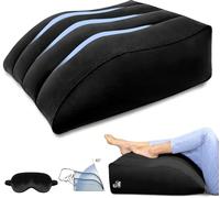 LuxoCare Coussin veineux Gonflable et Masque de Sommeil - Coussin cale pour Dormir, récupération chirurgicale - Coussins veineux pour soulager Les Jambes et favoriser la Circulation (Black)