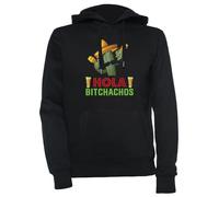 Luxogo Bonjour Adieu Bitchachos Cactus Marguerite Unisexe Noir Sweat À Capuche Homme Femme Unisex Black Hoodie Men's Women's